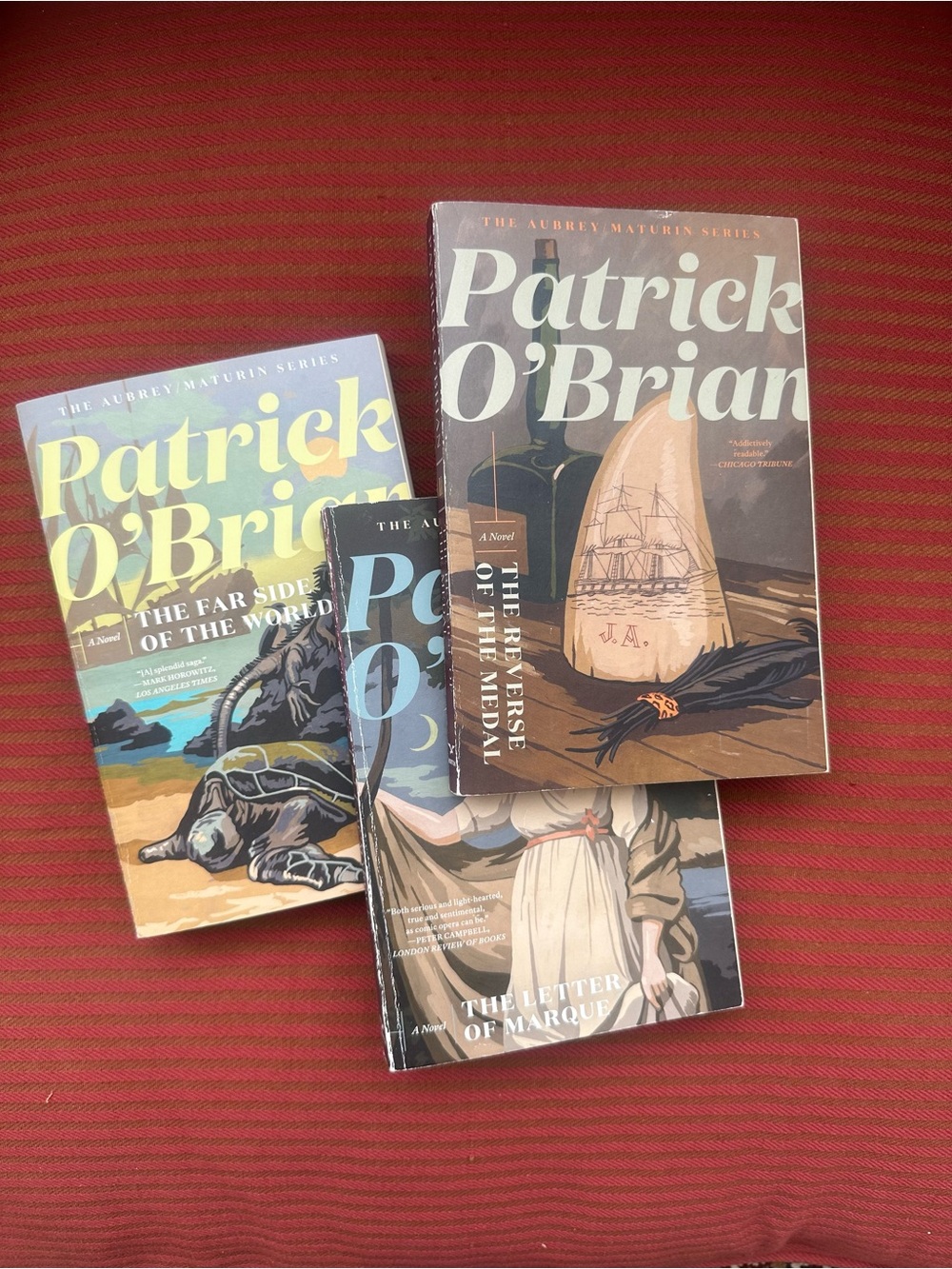 3 Patrick O’Brian PBs. Audrey/ Maturin 10, 11 &12 Reverse of the medal + 2, good